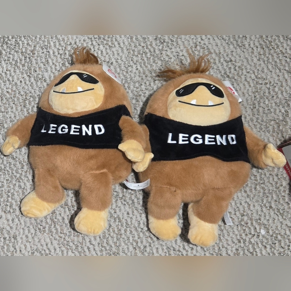 (2) 9-inch plush Big Foots NWT